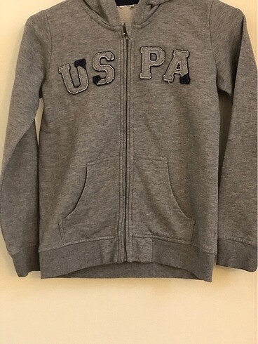 10 Yaş Beden gri Renk USPA Gri rengi ile Sweatshirt