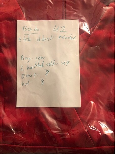 42 Beden bordo Renk Bordo Kırmızı Tasarım Elbise