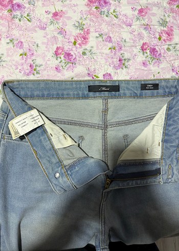 Mavi Rahat Kesim Midi Kadın Kot Pantolon - Görsel 3