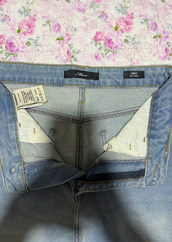 Mavi Rahat Kesim Midi Kadın Kot Pantolon - Görsel 4