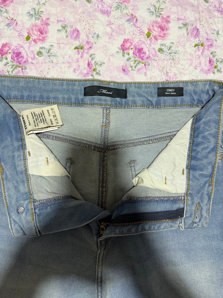 Mavi Rahat Kesim Midi Kadın Kot Pantolon - Görsel 4