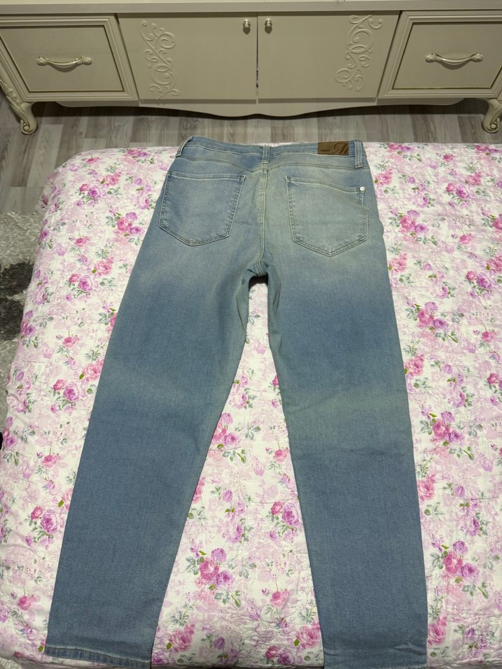 Mavi Rahat Kesim Midi Kadın Kot Pantolon - Görsel 2