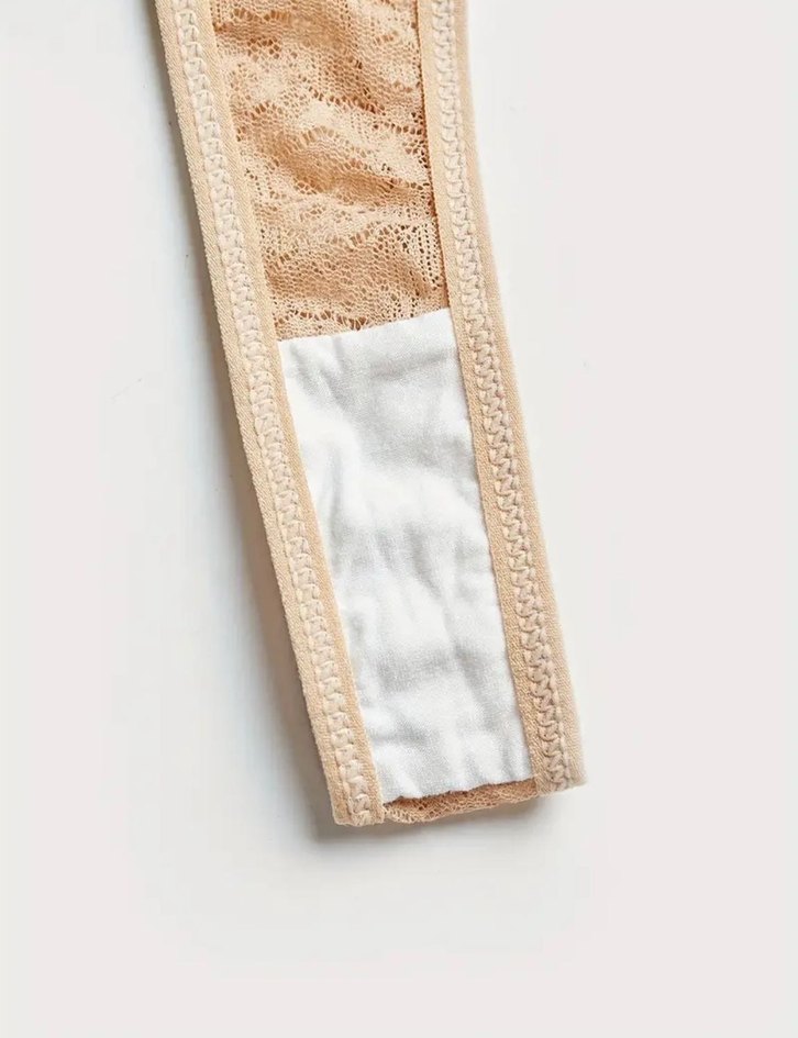 Ten rengi Dantelli İnce Askılı Kadın bodysuit - Görsel 5