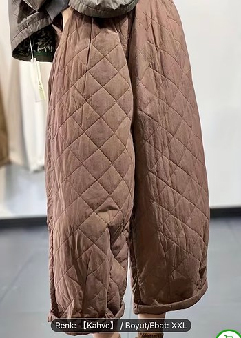 Kadın Kahverengi Bol Kesim  Pantolon - Görsel 2