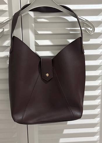 Miniso Sik Koyu Bordo Omuz Cantasi