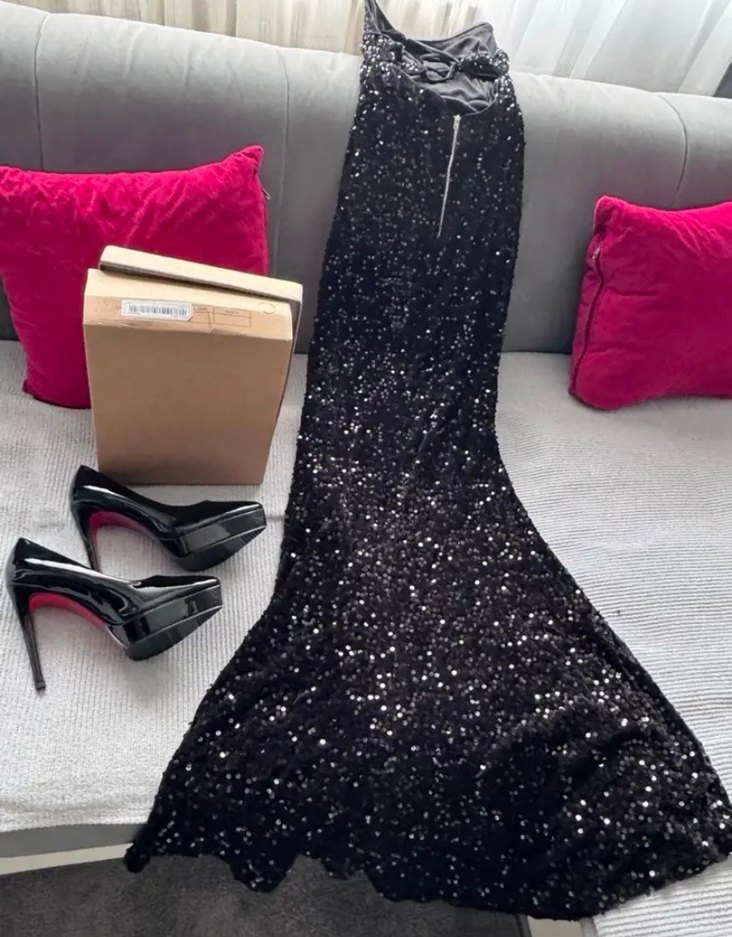 Siyah şık abiye - Görsel 2