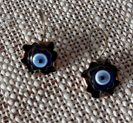 Accessorize Nazar boncuklu bakır küpe