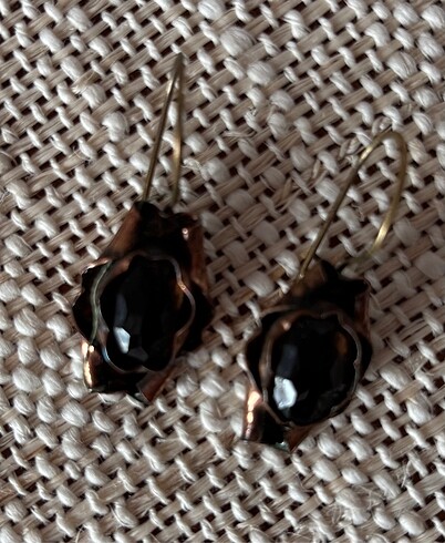 Accessorize Kahverengi bakır spor şık küpe