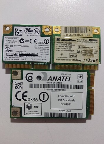 Laptop Wifi Kartları Adet.