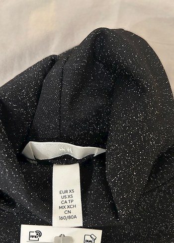 H&M Gri Parlak İnce Kadın Bluz - Görsel 2