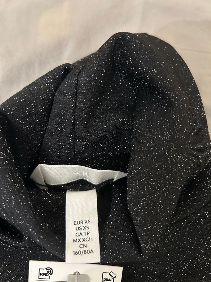 H&M Gri Parlak İnce Kadın Bluz - Görsel 2