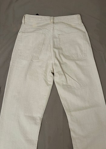 Zara Bej Kadın Regular Fit Kot Pantolon - Görsel 3