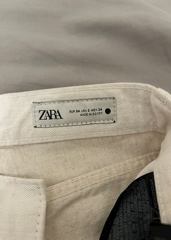 Zara Bej Kadın Regular Fit Kot Pantolon - Görsel 2