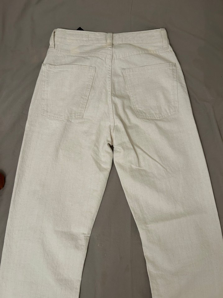 Zara Bej Kadın Regular Fit Kot Pantolon - Görsel 3