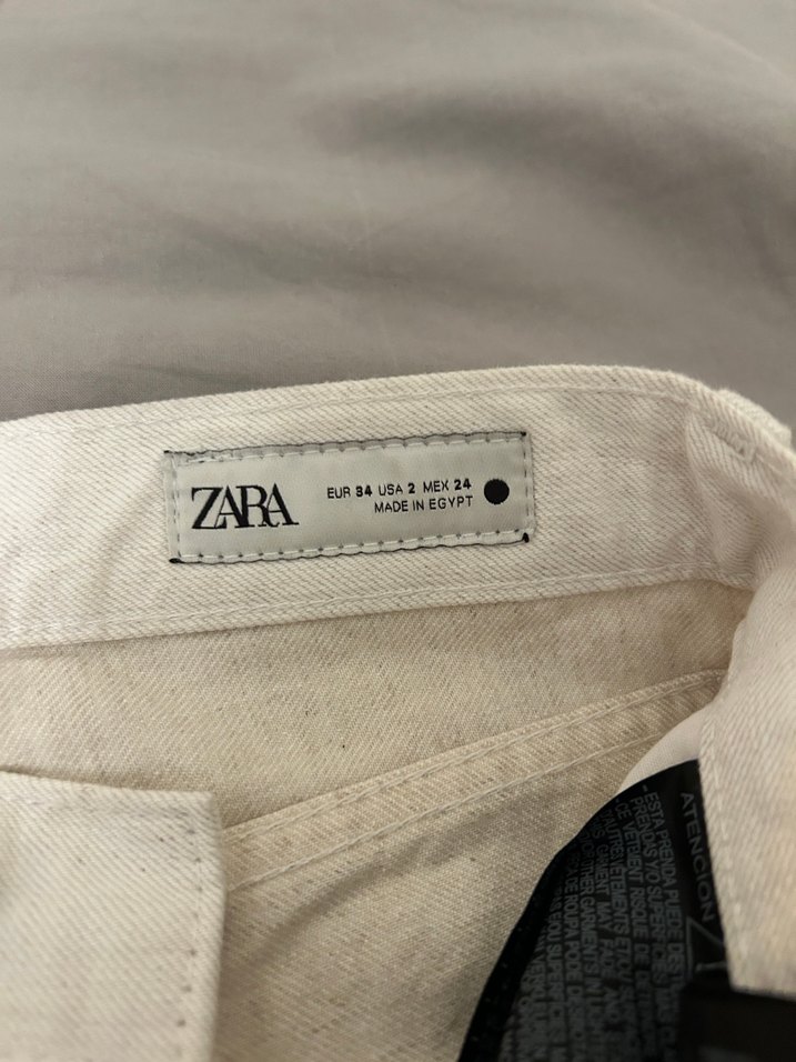 Zara Bej Kadın Regular Fit Kot Pantolon - Görsel 2