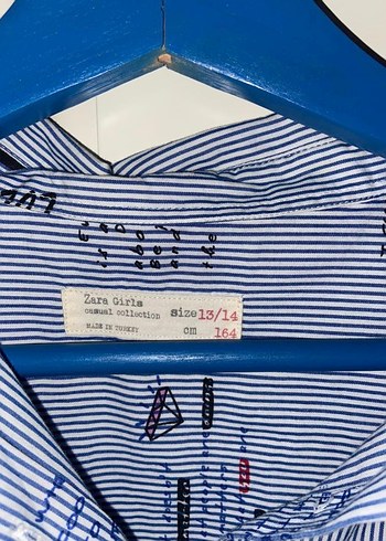 Zara Düğmeli, Baskılı, Uzun Kollu Kız çocuk/ Kadın Gömlek - Görsel 2