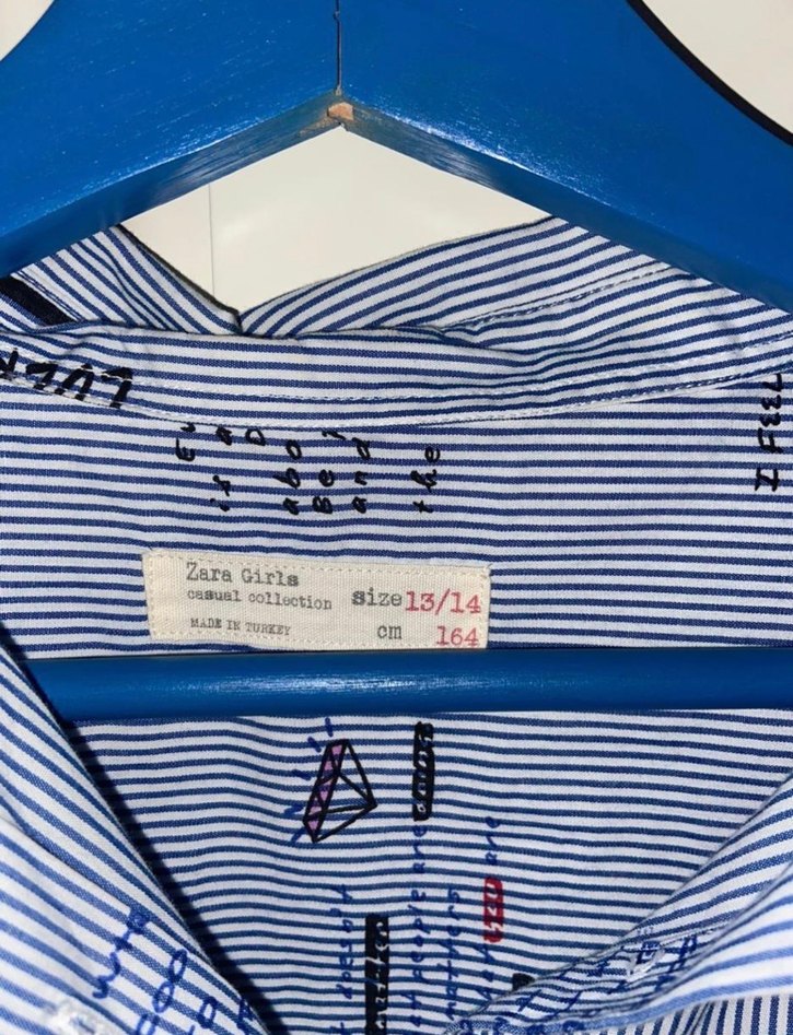 Zara Düğmeli, Baskılı, Uzun Kollu Kız çocuk/ Kadın Gömlek - Görsel 2