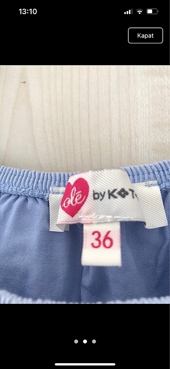 Koton BEBE MAVİSİ CROP