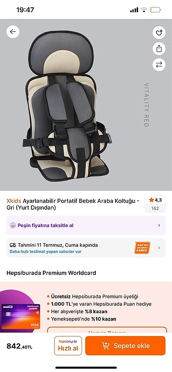 Portatif oto koltugu