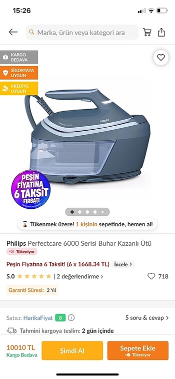  Beden Buharlı ütü philips