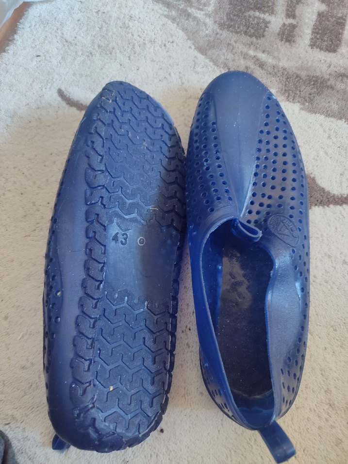 Mavi Erkek deniz Ayakkabısı, Parlak Rubber - Görsel 2