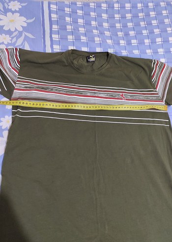Çizgili Gri-Khaki Erkek üst pijama - Görsel 4