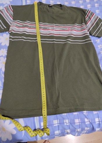 Çizgili Gri-Khaki Erkek üst pijama - Görsel 3