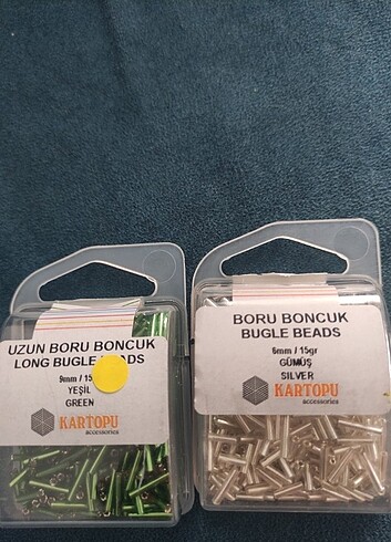 Kartopu uzun boru boncuk  - Görsel 5