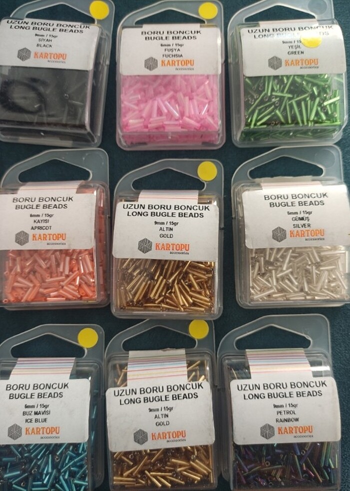 Kartopu uzun boru boncuk  - Görsel 3