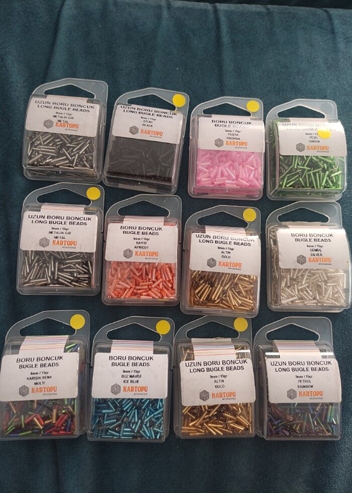 Kartopu uzun boru boncuk  - Görsel 4