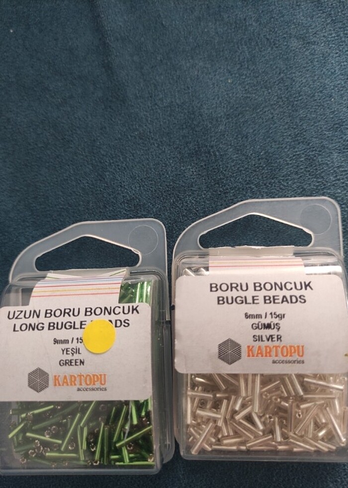 Kartopu uzun boru boncuk  - Görsel 5