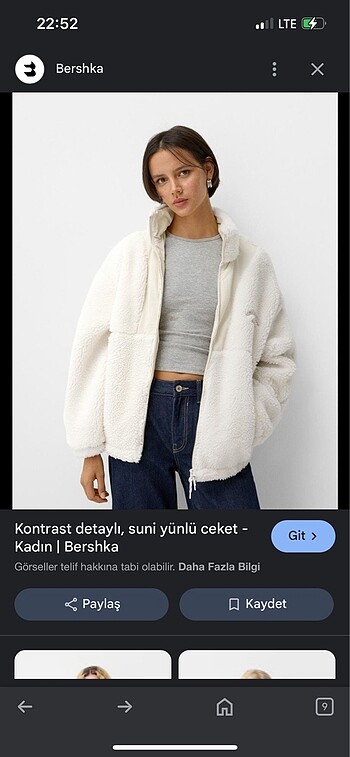 Bershka Bershka yünlü ceket
