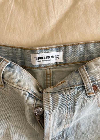 Kadın Mavi Mini Denim Şort - Görsel 3