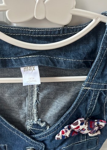 Kız Çocuk Kot Düğmeli Kolsuz Yelek - Görsel 2