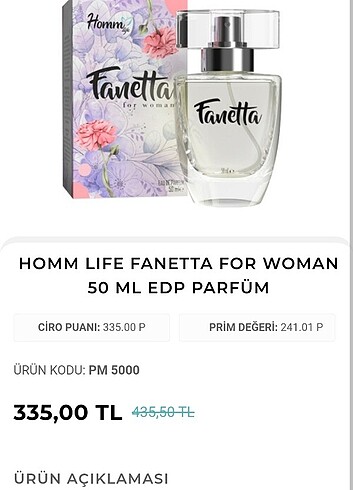 Homm kadın parfüm
