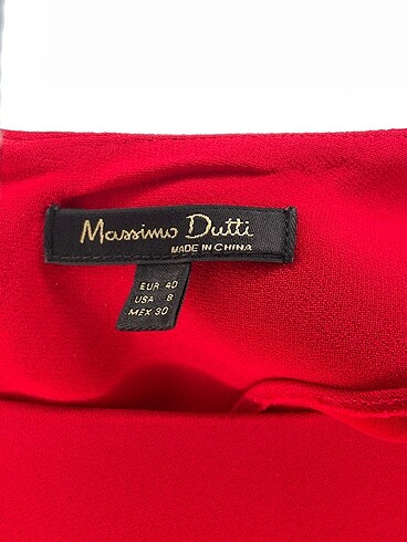 40 Beden kırmızı Renk Massimo Dutti Kısa Elbise %70 İndirimli.