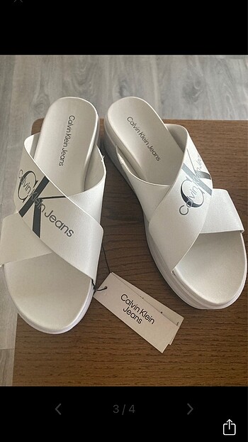Calvin Klein calvin klein beyaz terlik 40 numara