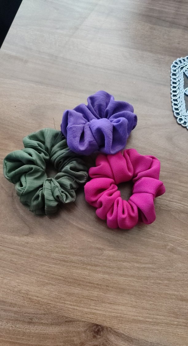 Renkli Keten Lastikli Saç Tokaları - Görsel 2