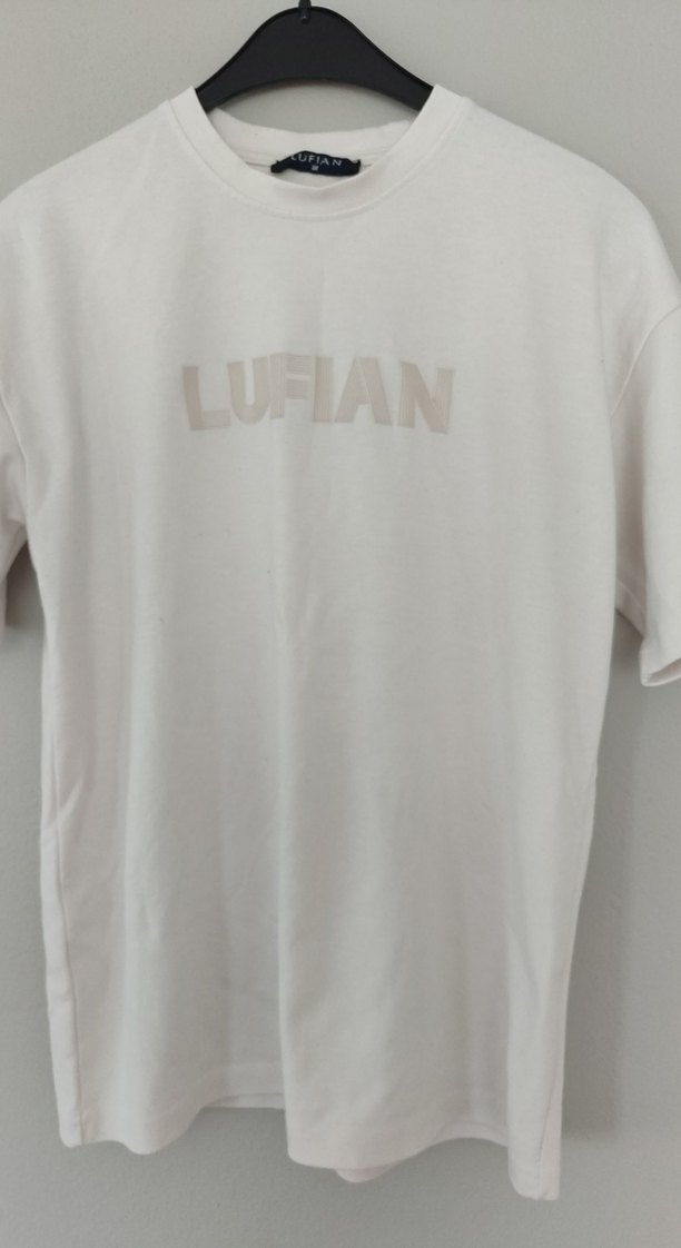 LUFIAN Beyaz Kısa Kollu Erkek Tişört - Görsel 2