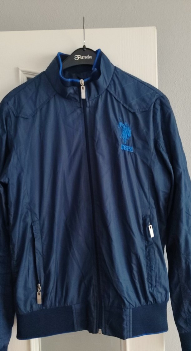 Erkek Mavi Fermuarlı İnce Mont - Görsel 2