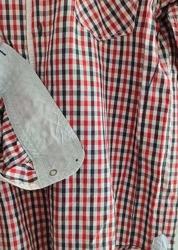 Erkek Kırmızı Kareli Pamuklu Gömlek - Görsel 2