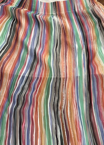 Bohem Çok Renkli Pilili Midi Hamile Eteği - Görsel 2