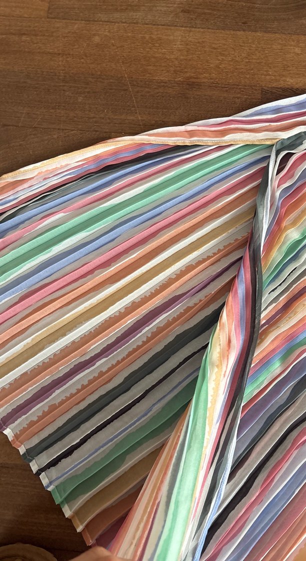 Bohem Çok Renkli Pilili Midi Hamile Eteği - Görsel 3