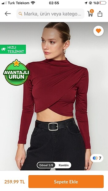 Bordo dik yaka drapeli bluz
