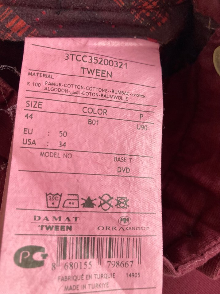 Tween Bordo Regular Fit Erkek Pantolon - Görsel 4