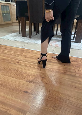 Siyah Stiletto Topuklu Kadın Ayakkabı - Görsel 7