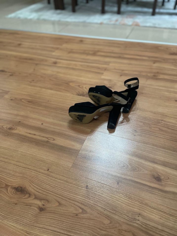 Siyah Stiletto Topuklu Kadın Ayakkabı - Görsel 4