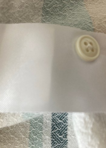 Bej Çizgili Kısa Kollu Erkek Gömlek - Görsel 4