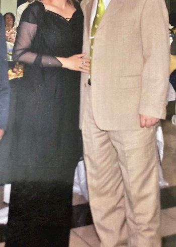 Uzun Siyah Gotik Kadın Abiye Elbise - Görsel 9