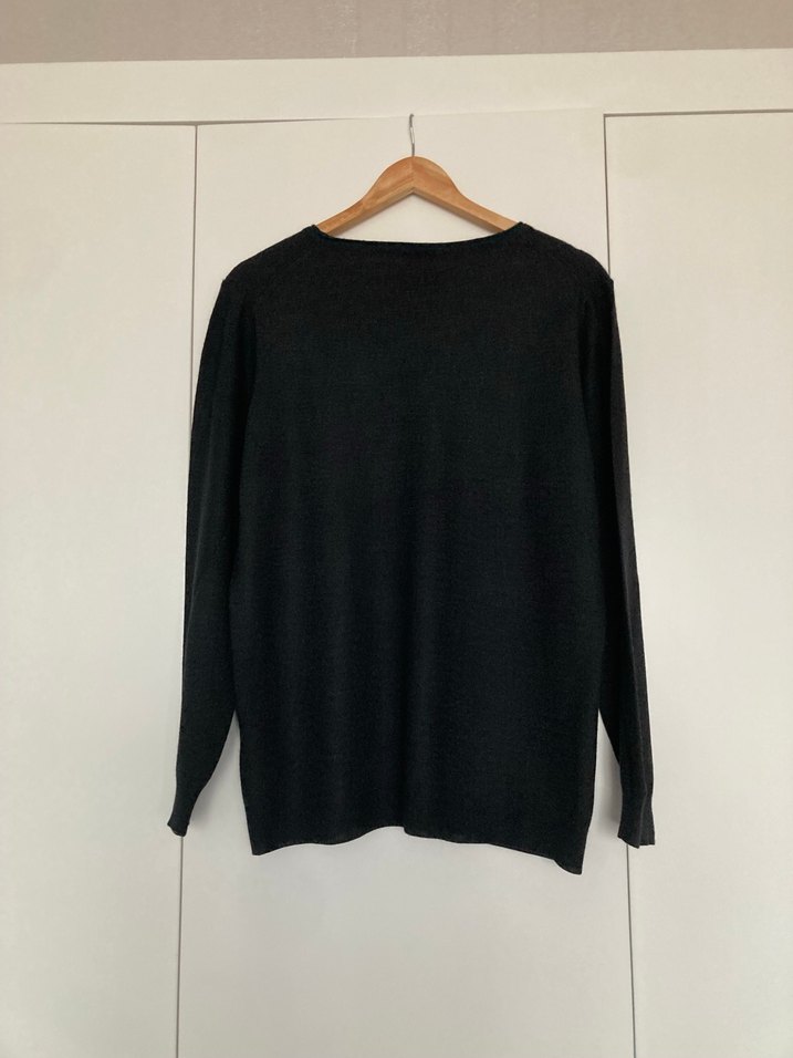 Antrasit Erkek Yünlü Bisiklet Yaka Kazak - Görsel 2